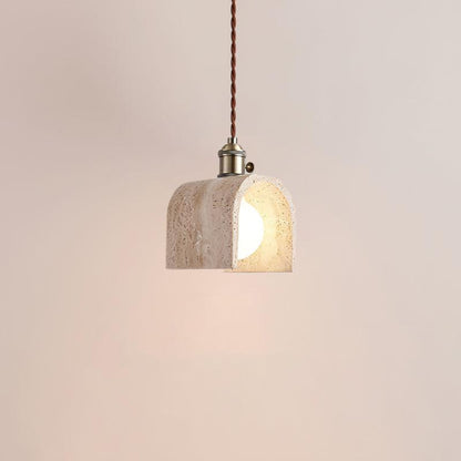 Moderne Travertin Hanglamp – Tijdloos Design voor Elke Ruimte