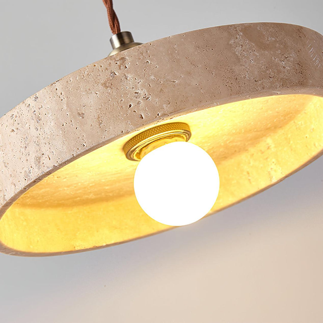 Moderne Travertin Hanglamp – Tijdloos Design voor Elke Ruimte