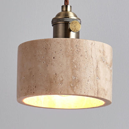 Moderne Travertin Hanglamp – Tijdloos Design voor Elke Ruimte