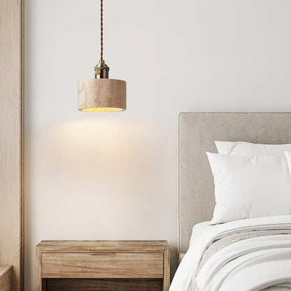 Moderne Travertin Hanglamp – Tijdloos Design voor Elke Ruimte