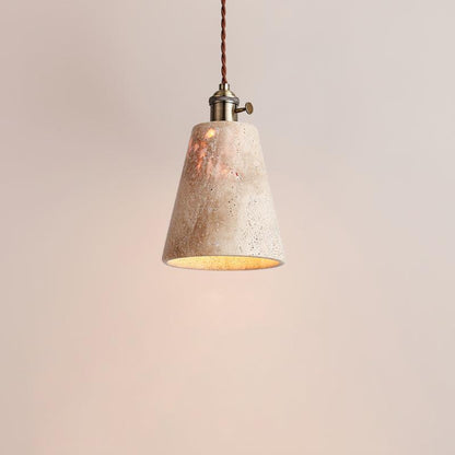 Moderne Travertin Hanglamp – Tijdloos Design voor Elke Ruimte