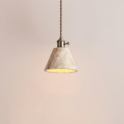 Moderne Travertin Hanglamp – Tijdloos Design voor Elke Ruimte