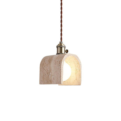 Moderne Travertin Hanglamp – Tijdloos Design voor Elke Ruimte