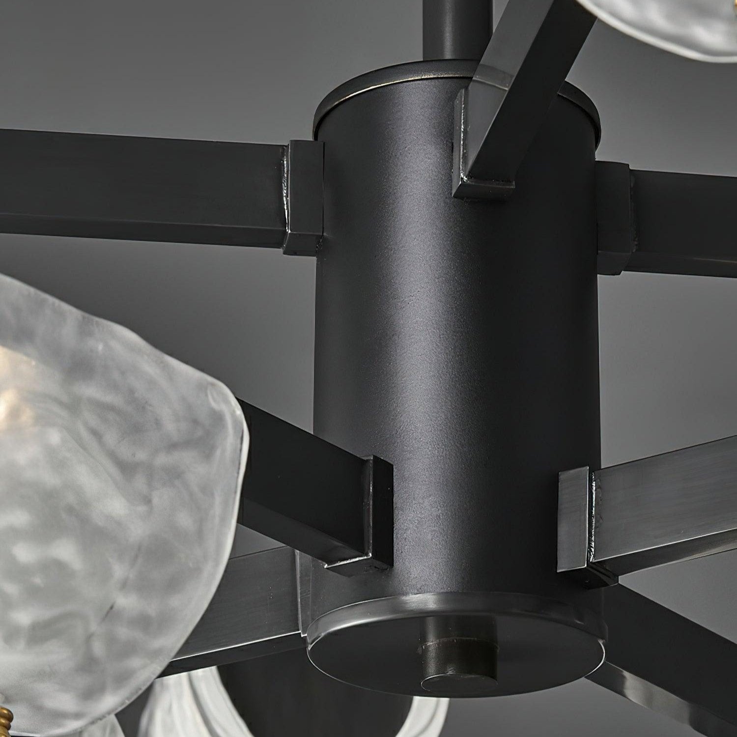 Amoslo Kroonluchter Zwart Messing – Elegant Design-light decor-De Bazelaar