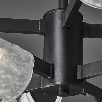 Amoslo Kroonluchter Zwart Messing – Elegant Design-light decor-De Bazelaar