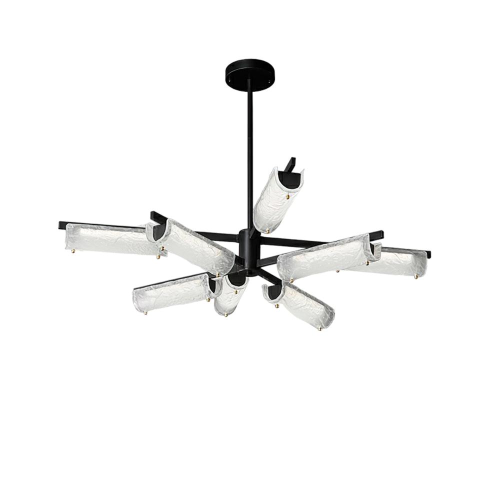 Amoslo Kroonluchter Zwart Messing – Elegant Design-light decor-De Bazelaar