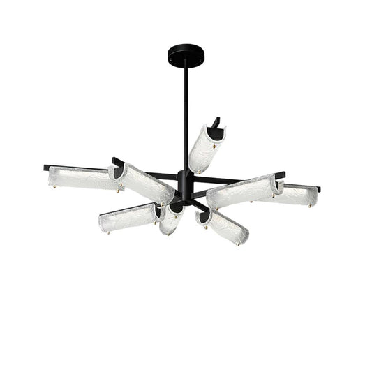 Amoslo Kroonluchter Zwart Messing – Elegant Design-light decor-De Bazelaar