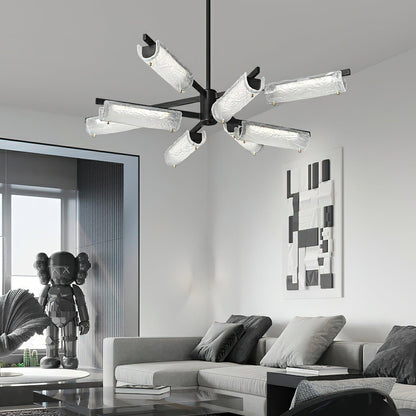 Amoslo Kroonluchter Zwart Messing – Elegant Design-light decor-De Bazelaar