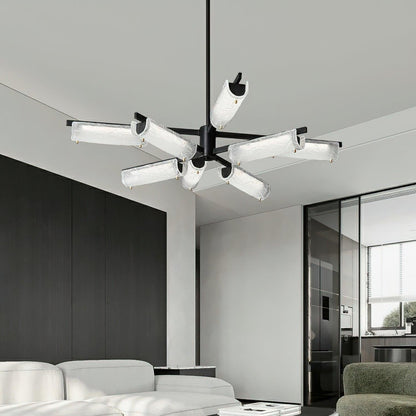 Amoslo Kroonluchter Zwart Messing – Elegant Design-light decor-De Bazelaar