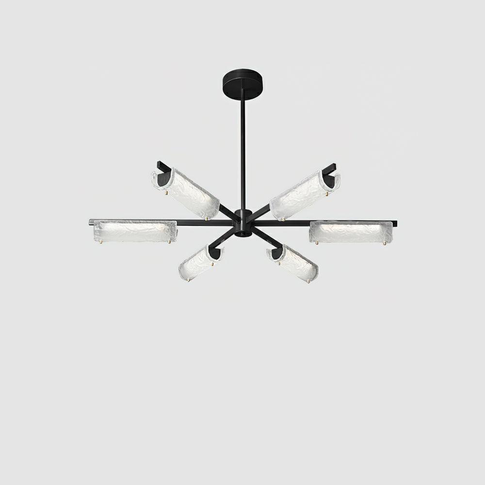 Amoslo Kroonluchter Zwart Messing – Elegant Design-light decor-De Bazelaar