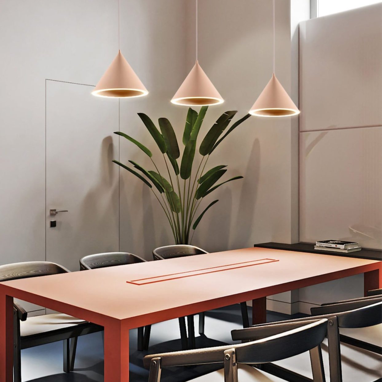 Moderne LED Ringhanglamp met Kegelvormig Design-light decor-De Bazelaar