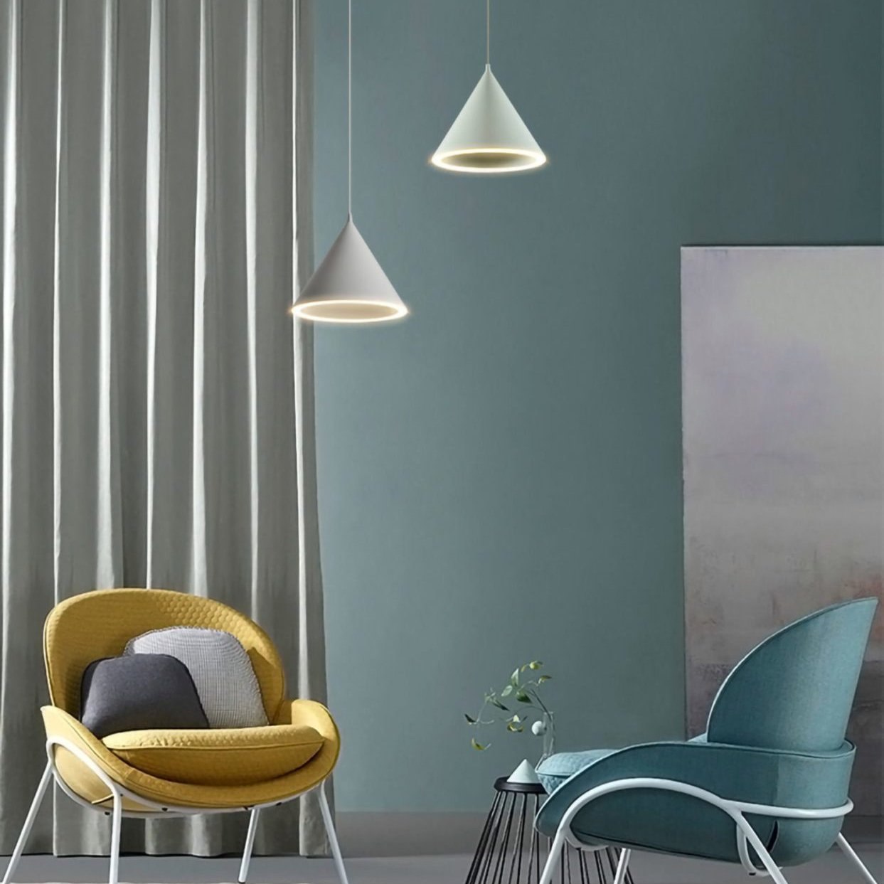 Moderne LED Ringhanglamp met Kegelvormig Design-light decor-De Bazelaar