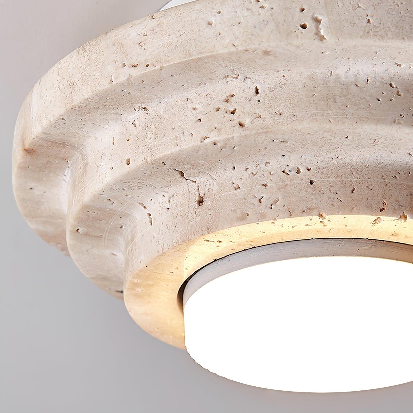 Travertin Plafondlamp - Elegant en Natuurlijk-light decor-De Bazelaar
