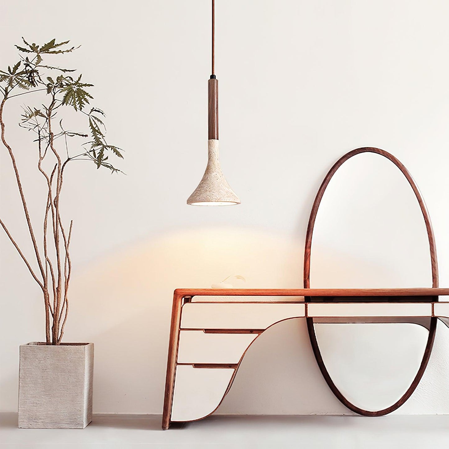Aplomb Travertin Hanglamp - Elegant en Natuurlijk-light decor-De Bazelaar