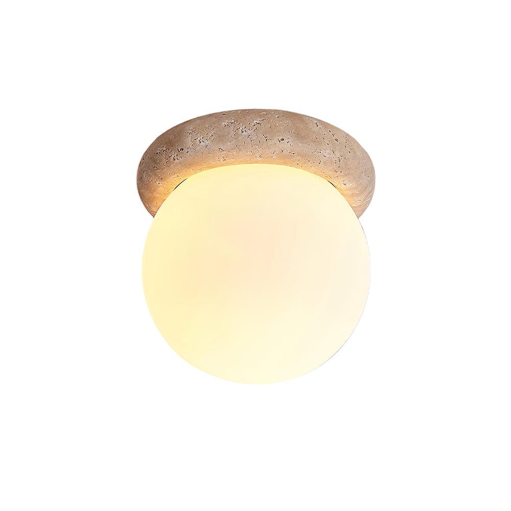 Plafondlamp Asteroid – Natuurlijke Travertijn Elegantie-light decor-De Bazelaar