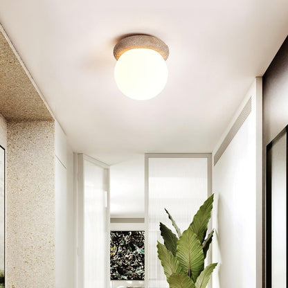 Plafondlamp Asteroid – Natuurlijke Travertijn Elegantie-light decor-De Bazelaar
