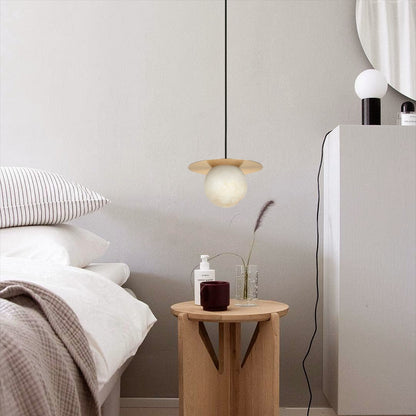 Luxe Sferische Tafellamp van Messing en Alabaster-light decor-De Bazelaar