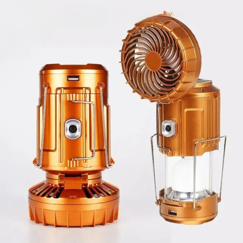 Campinglampe mit Ventilator