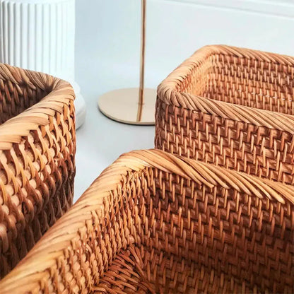 Handgeweven Rieten Opberging - Multifunctioneel en Stijlvol-Bathroom-De Bazelaar