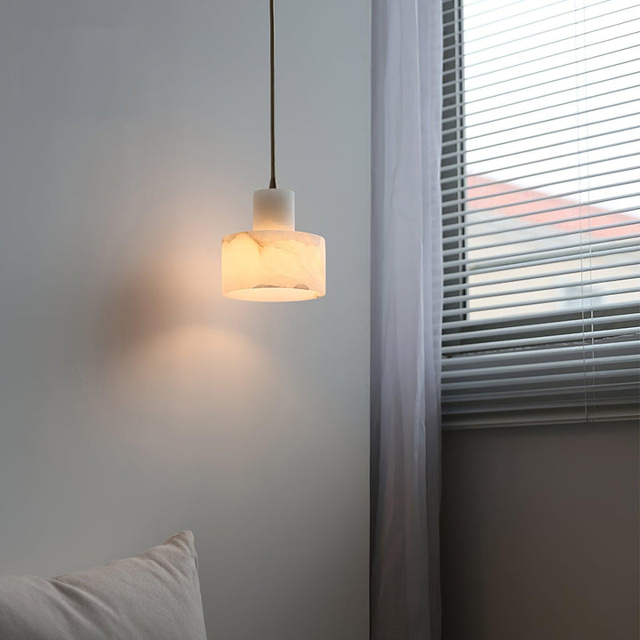 Cilindrische Hanglamp in Alabaster – Elegant en Uniek-light decor-De Bazelaar