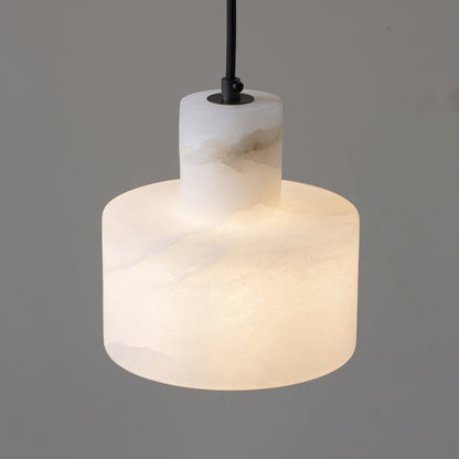 Cilindrische Hanglamp in Alabaster – Elegant en Uniek-light decor-De Bazelaar
