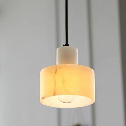 Cilindrische Hanglamp in Alabaster – Elegant en Uniek-light decor-De Bazelaar