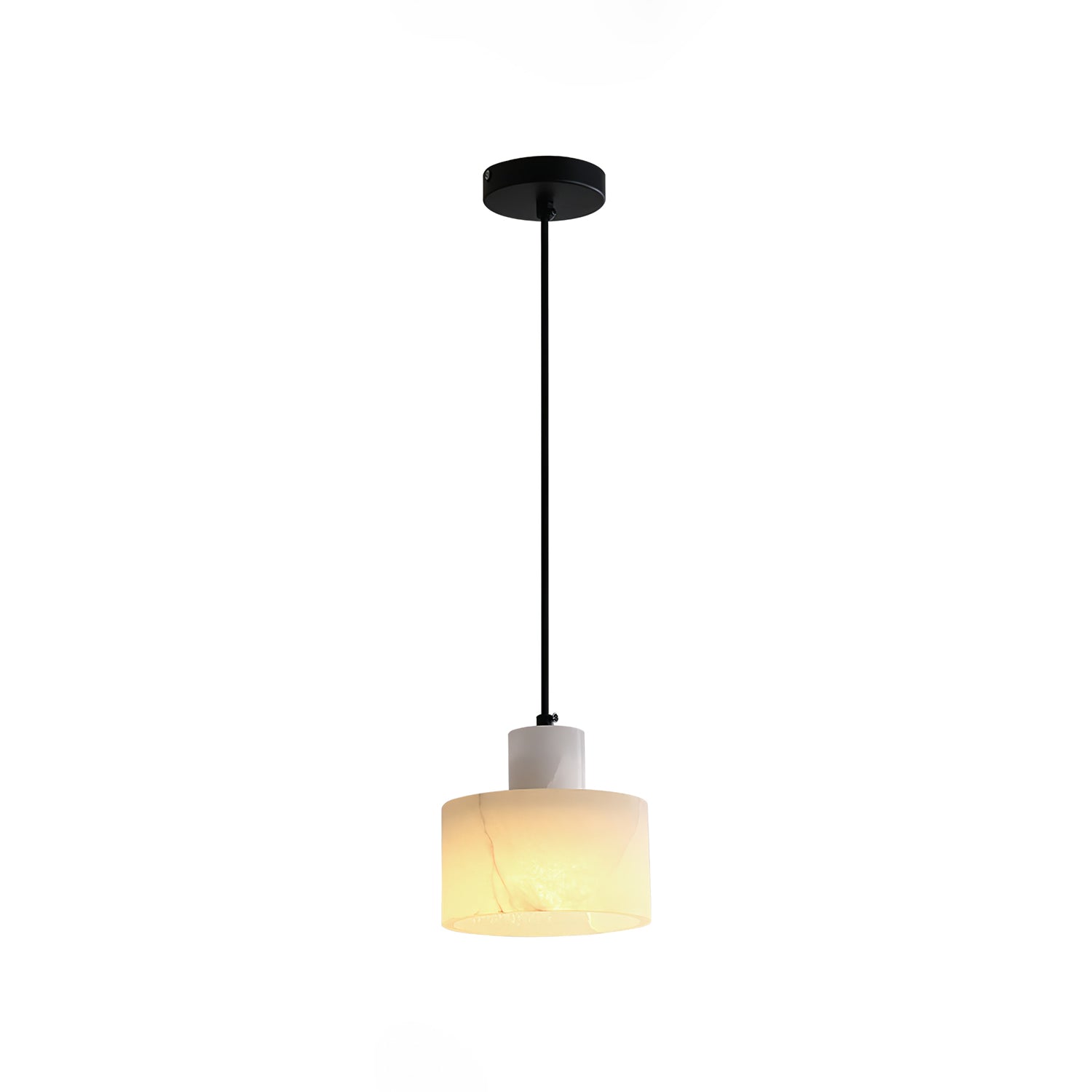 Cilindrische Hanglamp in Alabaster – Elegant en Uniek-light decor-De Bazelaar