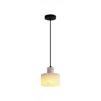 Cilindrische Hanglamp in Alabaster – Elegant en Uniek-light decor-De Bazelaar