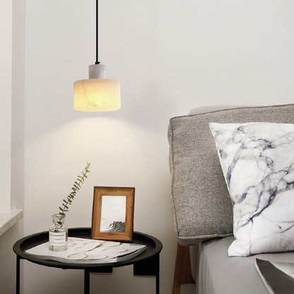 Cilindrische Hanglamp in Alabaster – Elegant en Uniek-light decor-De Bazelaar