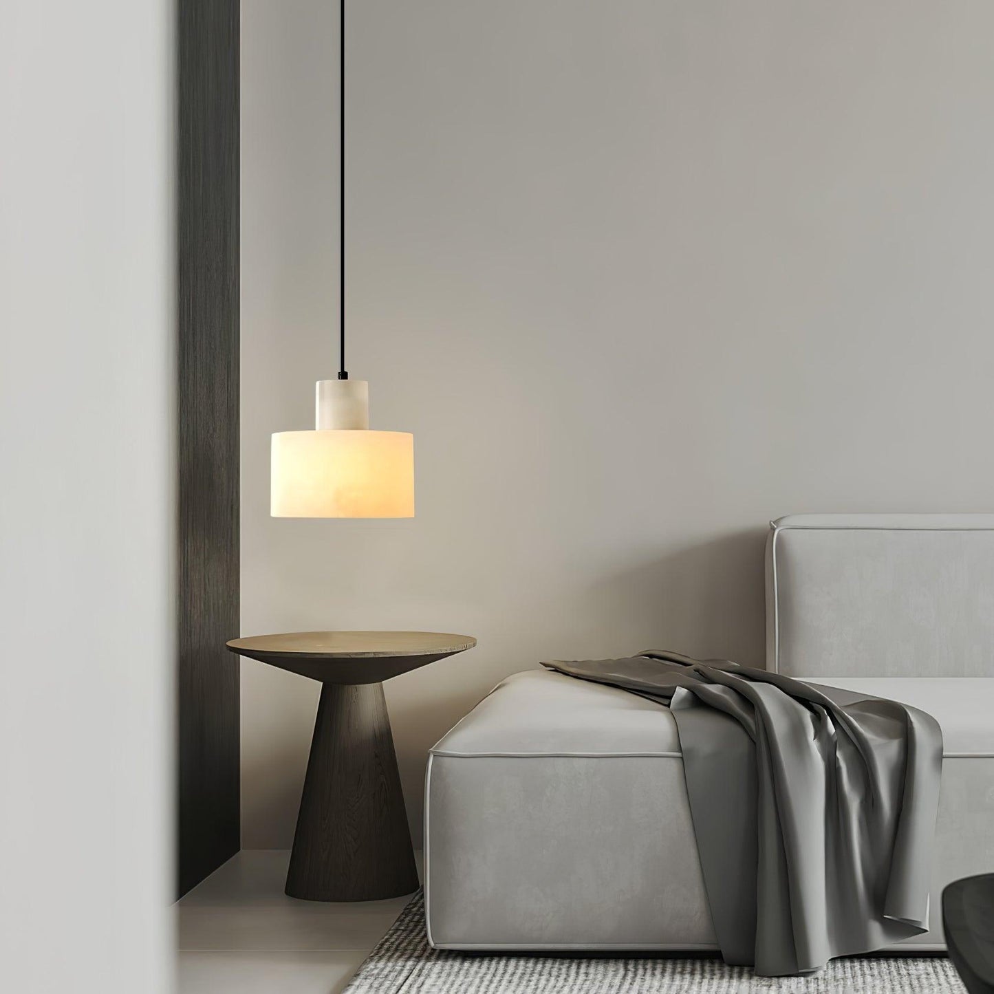 Cilindrische Hanglamp in Alabaster – Elegant en Uniek-light decor-De Bazelaar