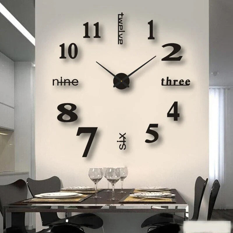 DIY Muurklok - Acryl Minimalistisch Ontwerp - Uniek en Stijlvol-Wall Clocks-De Bazelaar