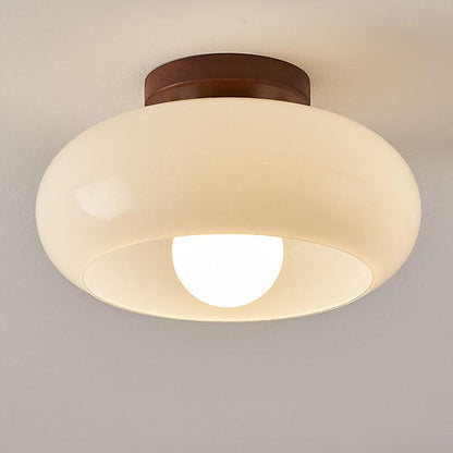 Retro Witte Plafondlamp Compact en Stijlvol-light decor-De Bazelaar