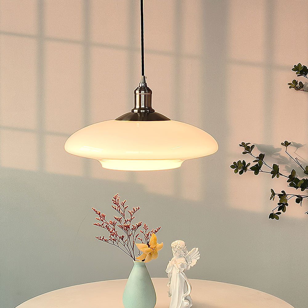 Moderne Hanglamp in Helder Wit Glas-light decor-De Bazelaar