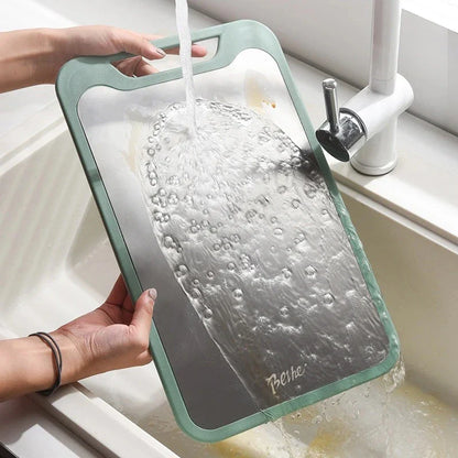 Dubbelzijdige RVS Snijplank - Duurzaam - Hygiënisch - Multifunctioneel-Cutting & Serving Boards-De Bazelaar