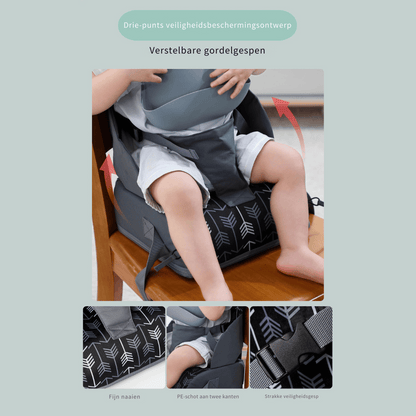 Kind Verhoger Stoel - Wasbaar Stoeltje met Veiligheidsgordel