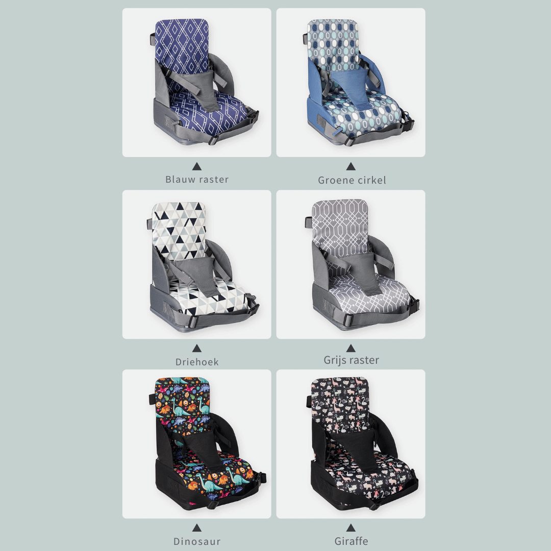 Kind Verhoger Stoel - Wasbaar Stoeltje met Veiligheidsgordel