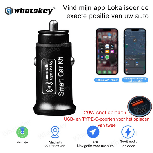 AP200 USB Autolader - 20W Snellader met GPS Tracker