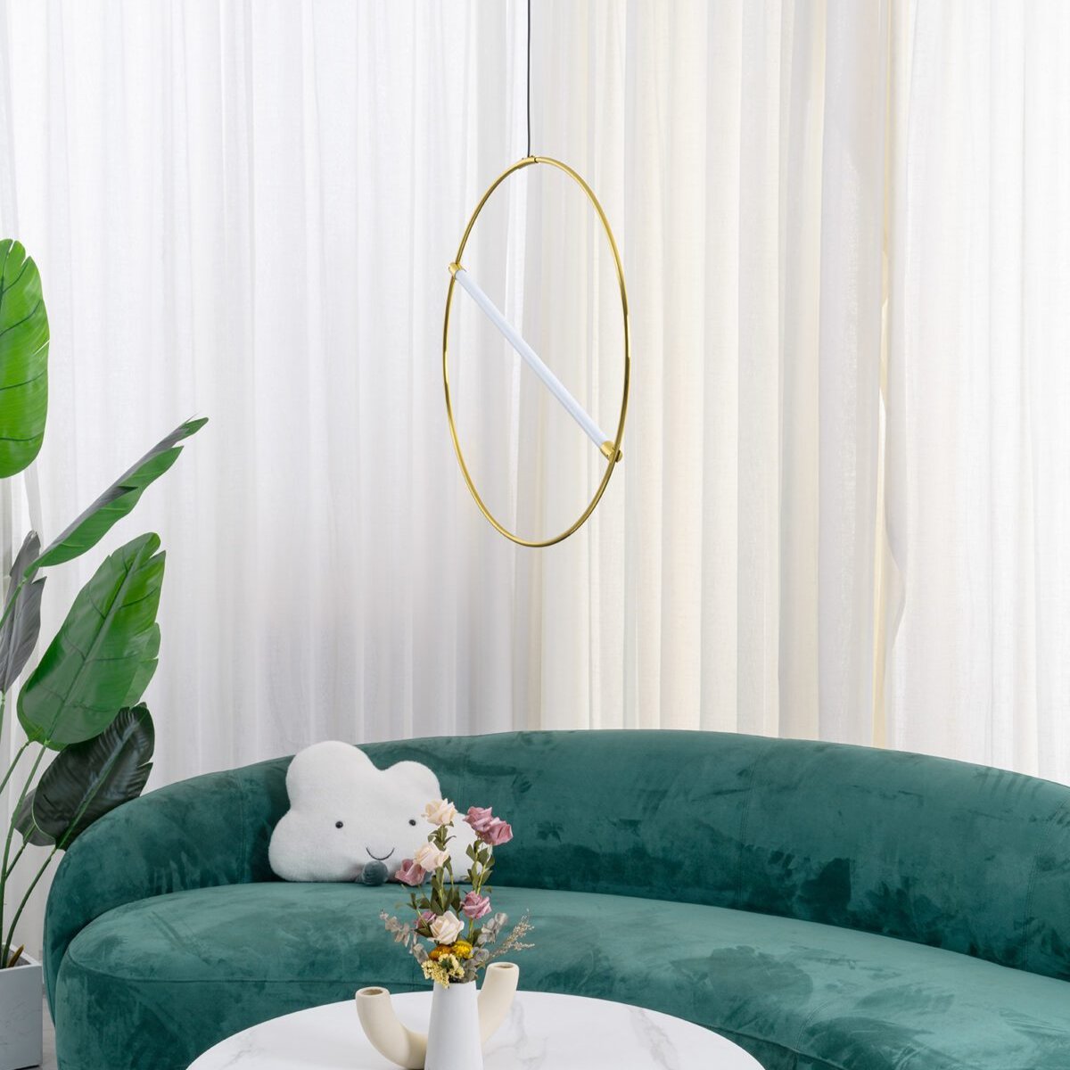 Moderne Scandinavische Hanglamp met LED en Luxe Afwerking-lamp-De Bazelaar