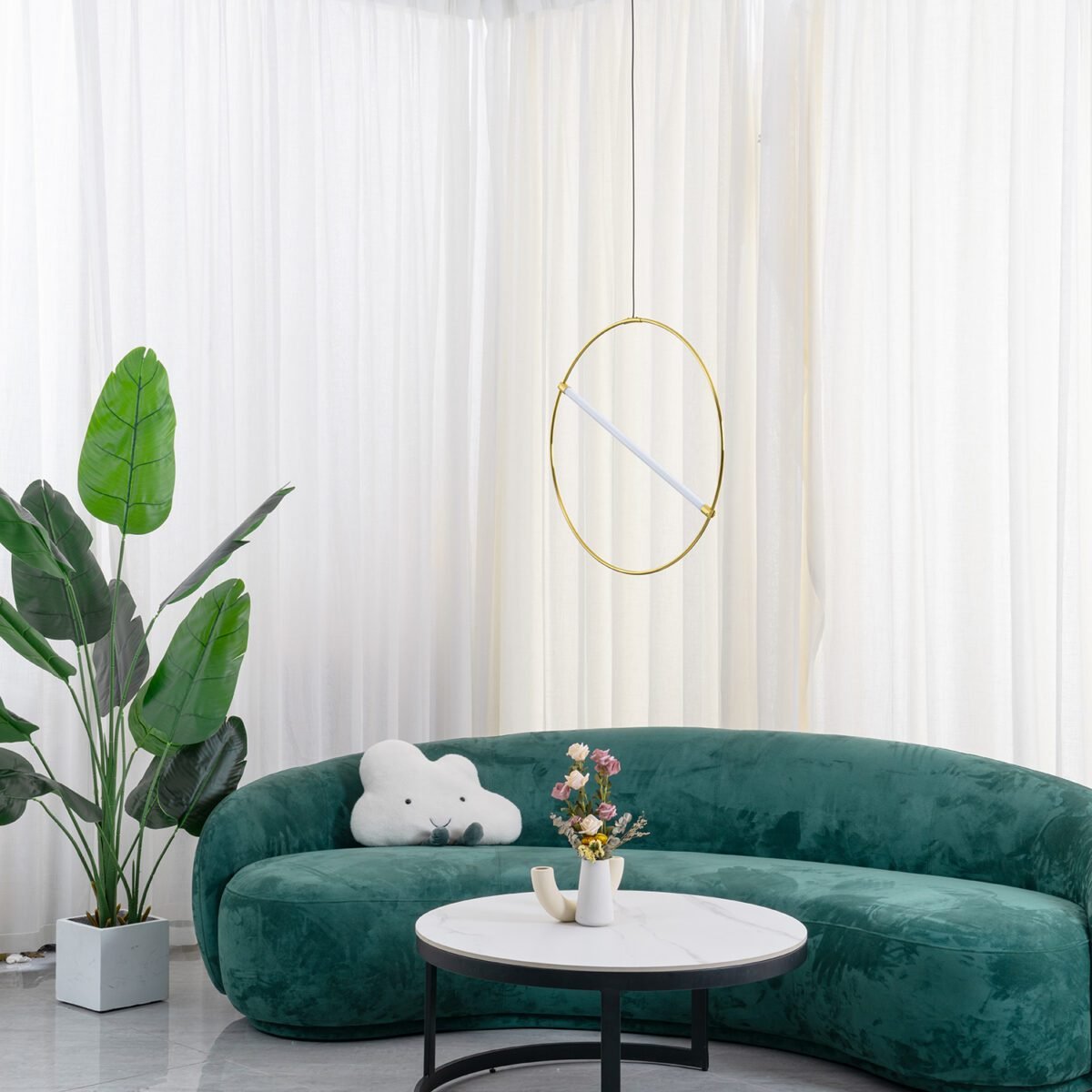 Moderne Scandinavische Hanglamp met LED en Luxe Afwerking-lamp-De Bazelaar