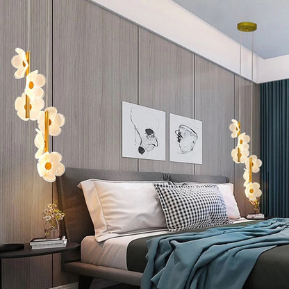 Elegante LED Hanglamp met Bloemdesign-light decor-De Bazelaar
