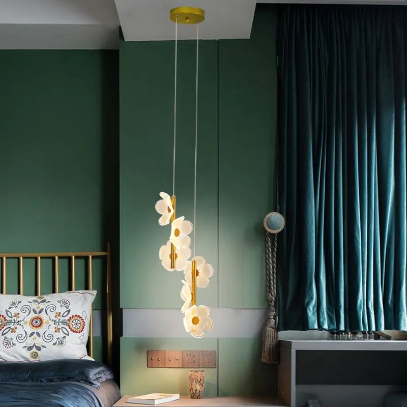 Elegante LED Hanglamp met Bloemdesign-light decor-De Bazelaar