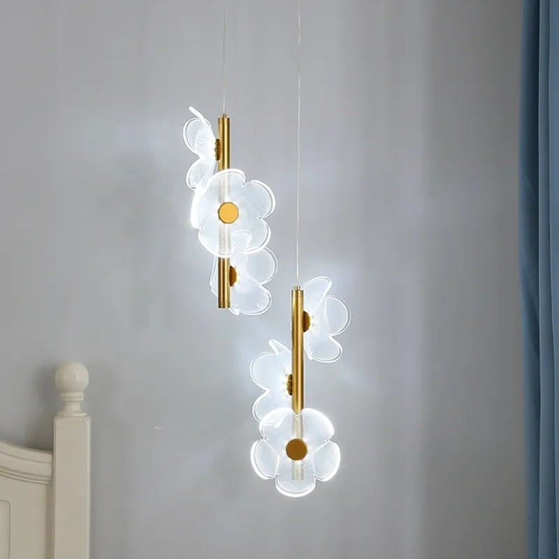 Elegante LED Hanglamp met Bloemdesign-light decor-De Bazelaar