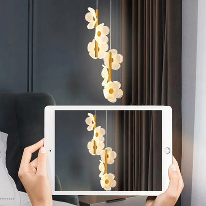Elegante LED Hanglamp met Bloemdesign-light decor-De Bazelaar