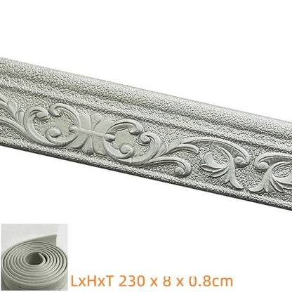 3D Plint - Zelfklevende 3D Muur Randstrook x 230 cm