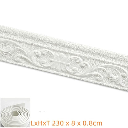 3D Plint - Zelfklevende 3D Muur Randstrook x 230 cm