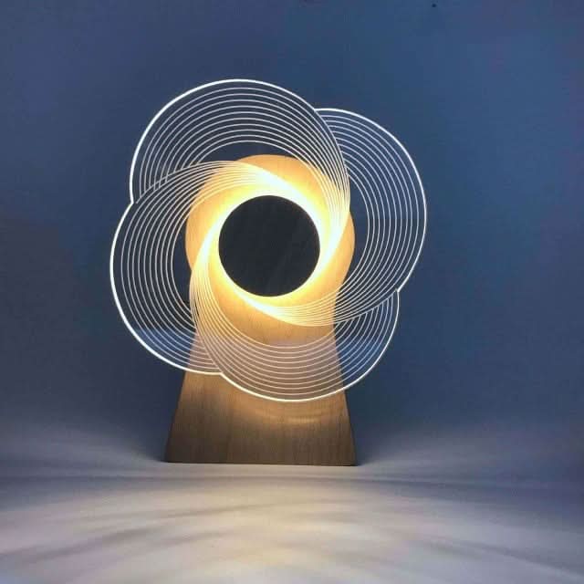 3D Muzikaal Roterend Nachtlampje-Outdoor lighting-De Bazelaar
