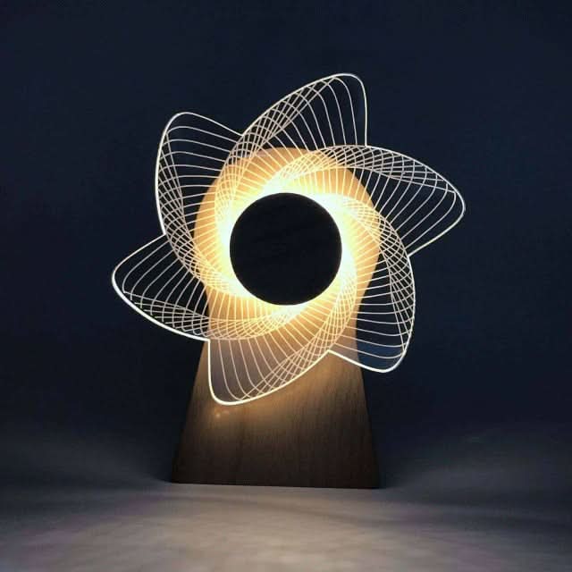 3D Muzikaal Roterend Nachtlampje-Outdoor lighting-De Bazelaar
