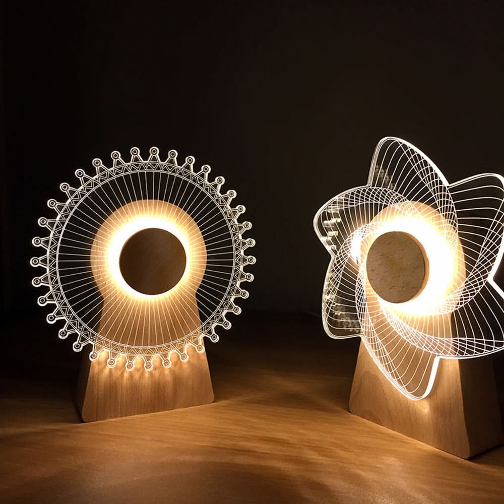 3D Muzikaal Roterend Nachtlampje-Outdoor lighting-De Bazelaar