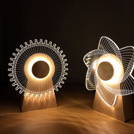 3D Muzikaal Roterend Nachtlampje-Outdoor lighting-De Bazelaar