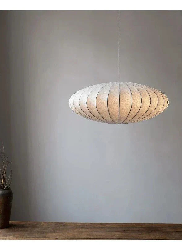 Luxe Zijden Hanglamp met Kristallen Kroon-light decor-De Bazelaar